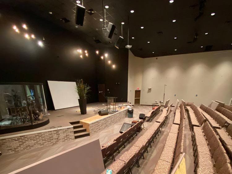 Large commercial interior painted by Ultimate Services